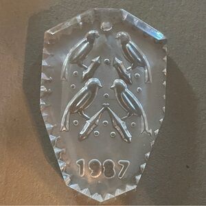 1987 Vintage Waterford Crystal Clear Holiday Ornament
